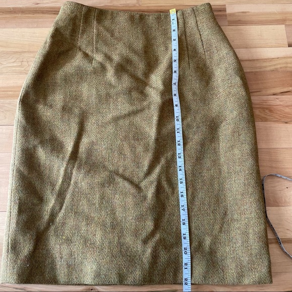 Vintage Saville mustard yellow / ochre wool skirt very good condition size 6/8 - Picture 6 of 9